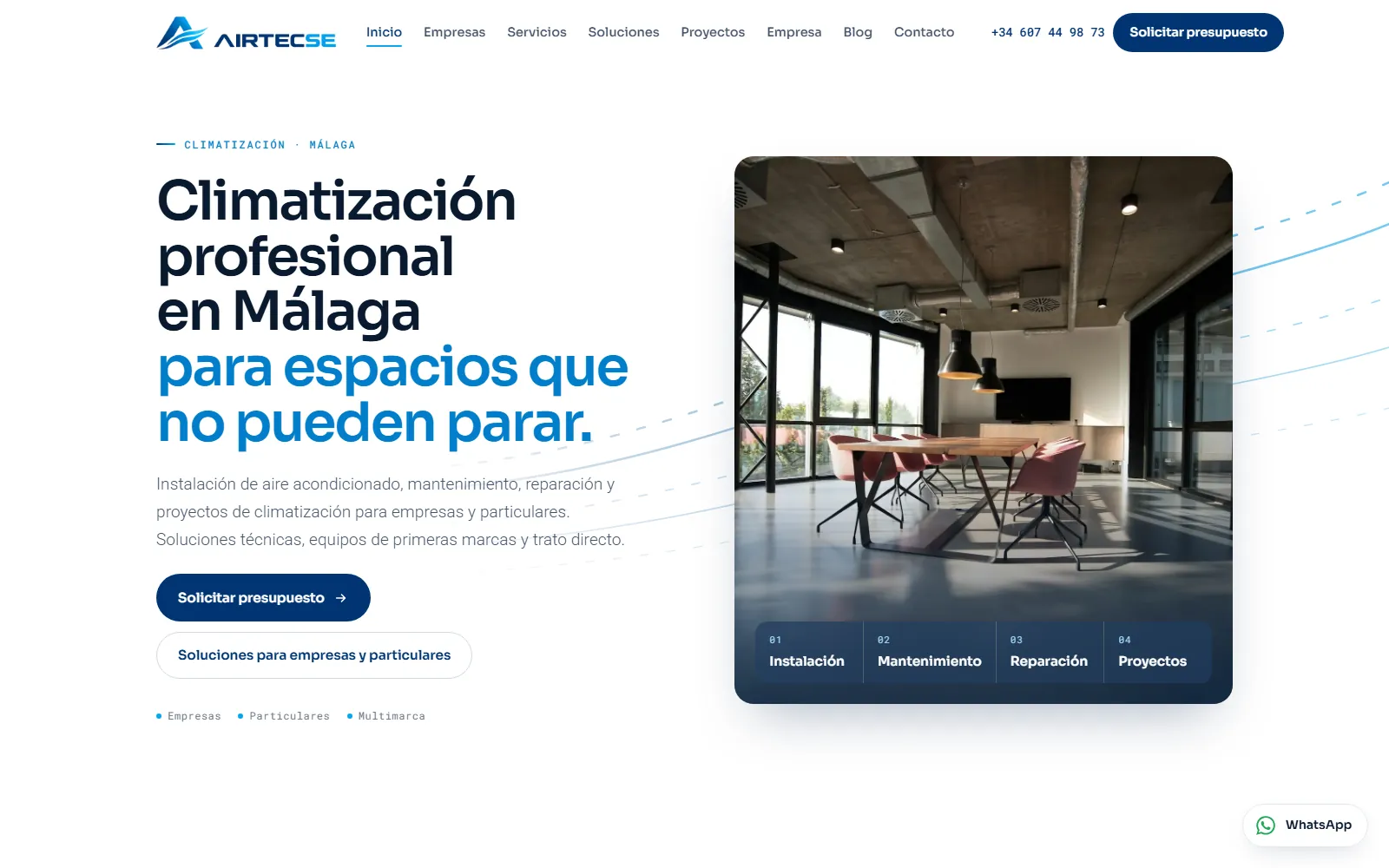 Captura de la web de AIRTECSE